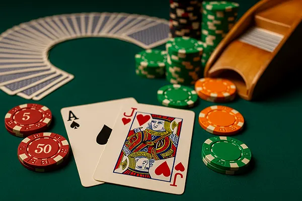 blackjack game table
