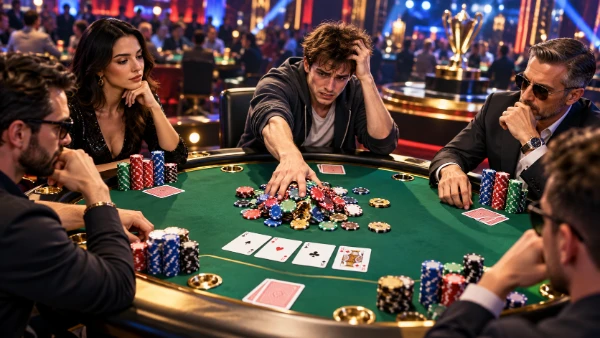 Poker tournament players