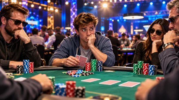 Poker tournament players